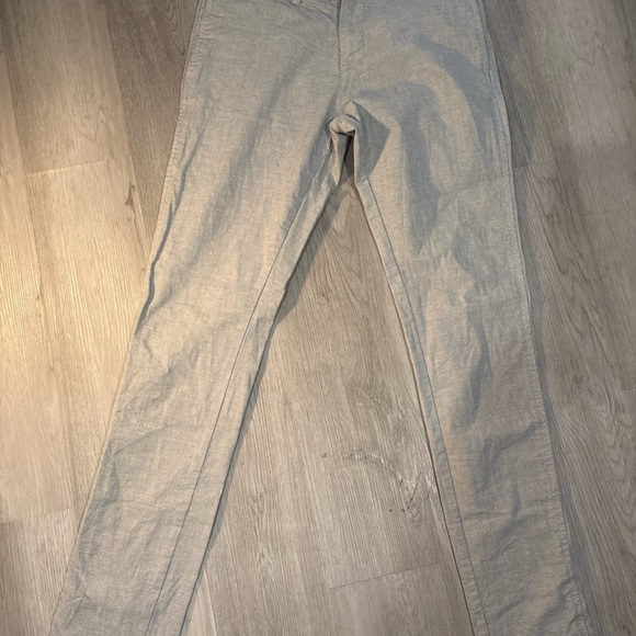 Zara Beige Striped Pants - Picture 2 of 6